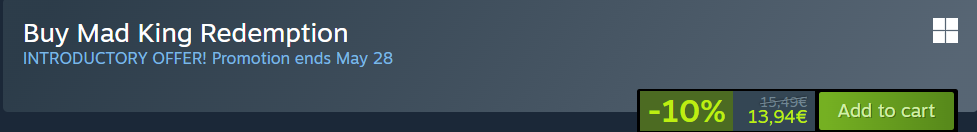 Mad King Redemption — pricing Steam